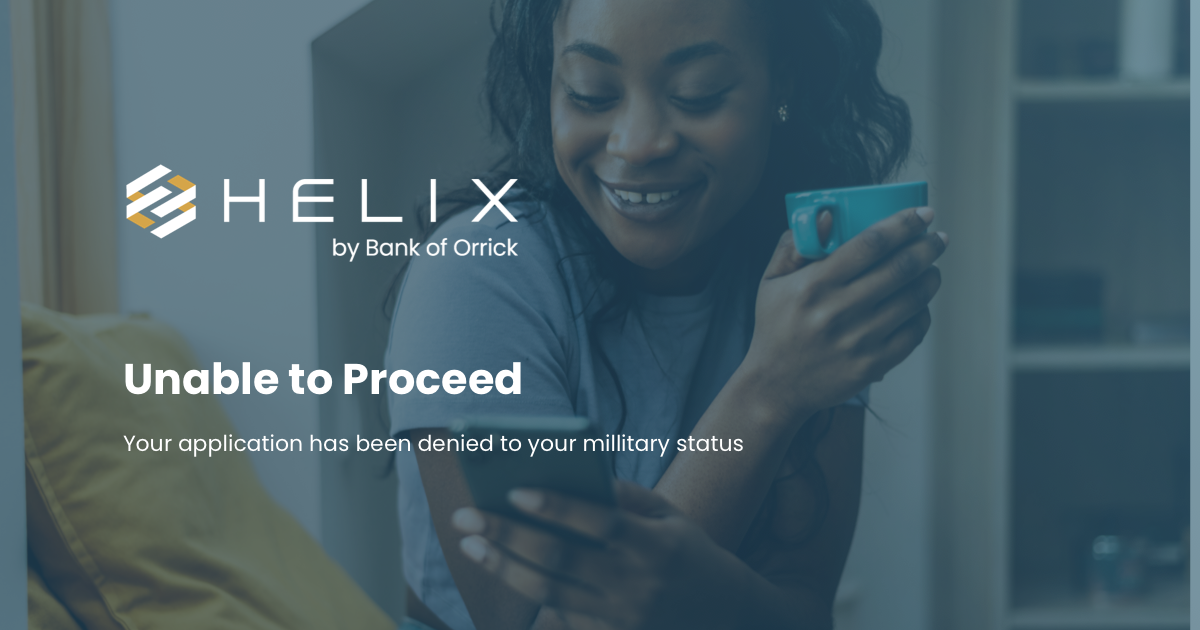 Unable To Proceed With Your Application Helix